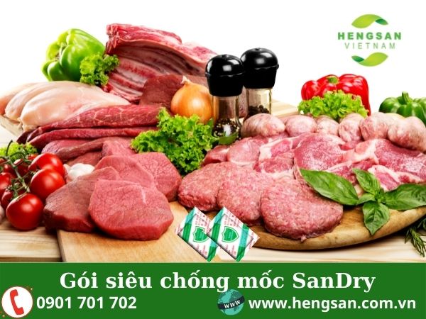 Gói chống mốc Sandry bảo quản thịt tươi - SanDry - Công Ty TNHH Hengsan Việt Nam